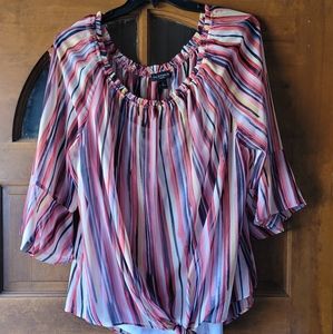 I N Studio Striped Blouse